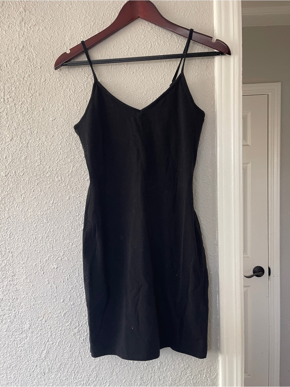 Wild Fable Black Slip Dress Mini Midi Adjustable Spaghetti Strap Size M
